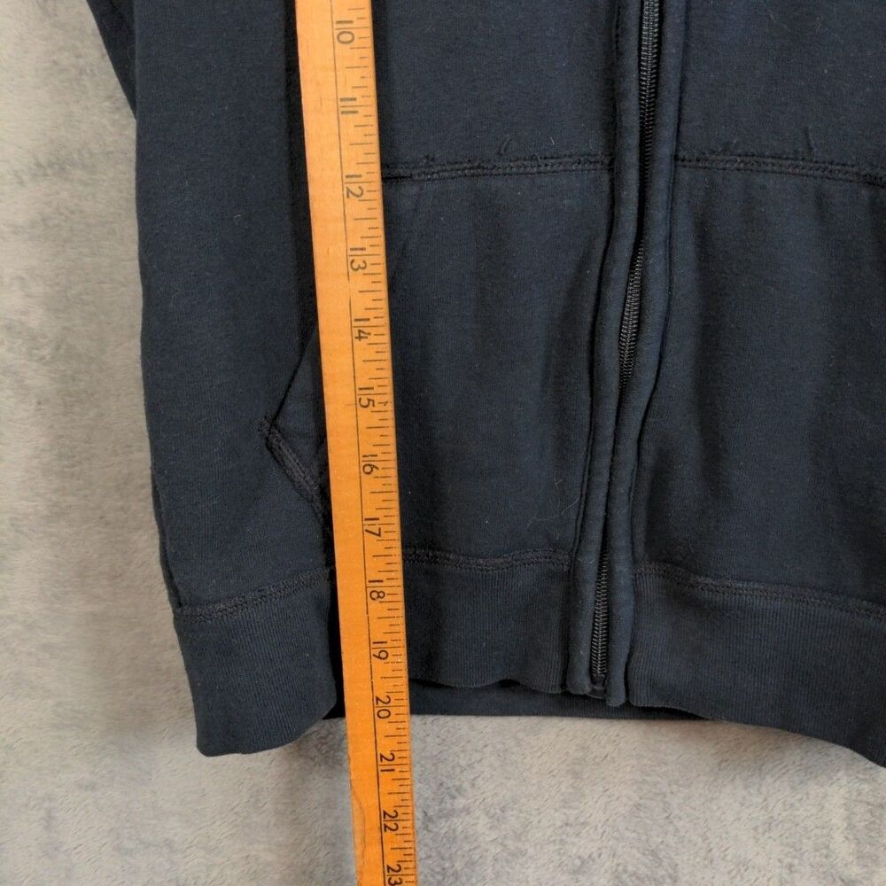 Abercrombie Kids Full Zip Hoodie Size 9/10 Black Large Back Logo Soft Sweatshirt - Picture 7 of 10